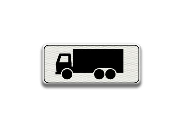 RVV Verkeersbord OB11 - Onderbord - Geldt alleen voor vrachtauto's vrachtwagens wit rechthoek breed