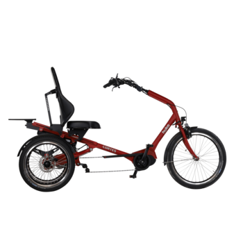 Huka Cortes Comfort deluxe 8-speed Steps robijnrood elektrische volwassen driewieler