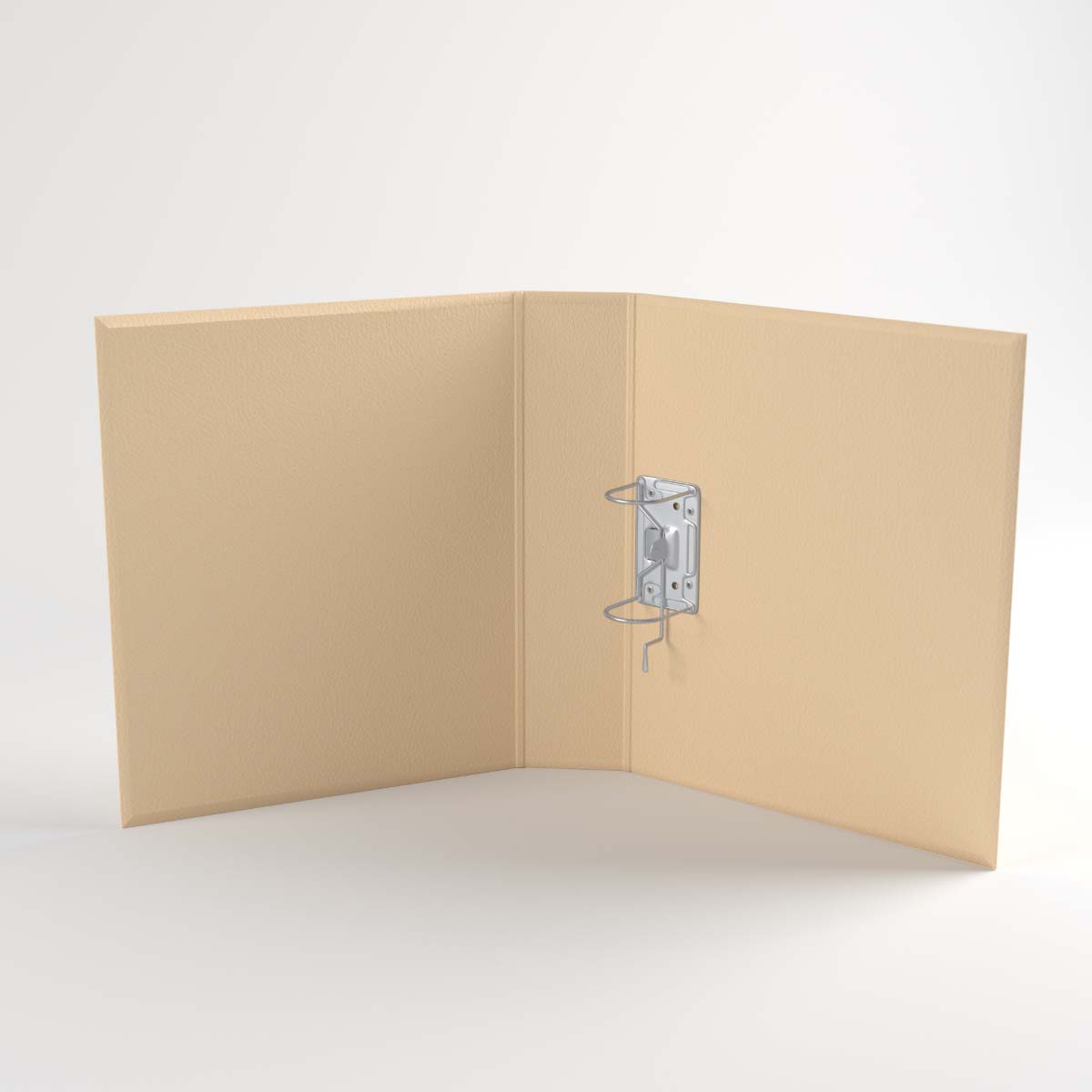 Ordner Ivoor met zachte echte leernerf