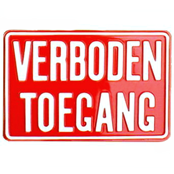 Verbodsbord - Verboden toegang (rechthoekig)