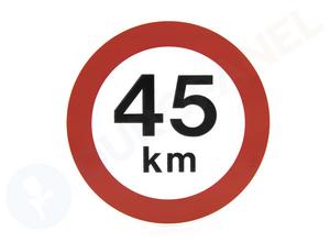 Snelheidsbord - Maximum snelheid 45 km per uur