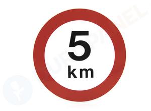 Snelheidsbord - Maximum snelheid 5 km per uur