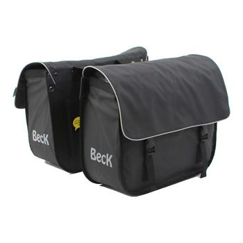Beck Organic 42L zwart-grijs dubbele fietstas