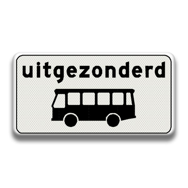 Verkeersbord RVV - OB62 Uitgezonderd bussen