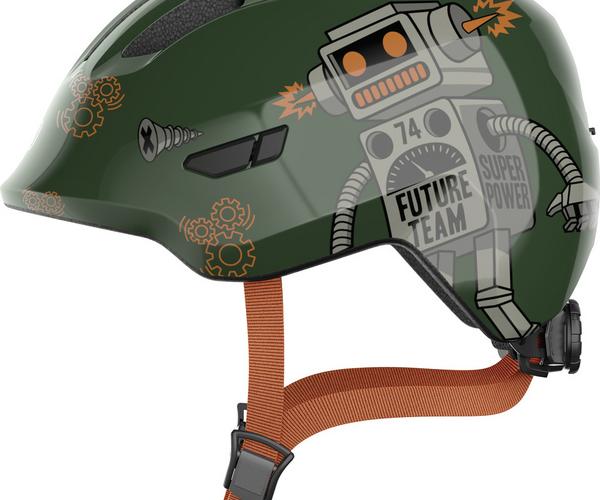 Abus Smiley 3.0 S green robo shiny kinder helm