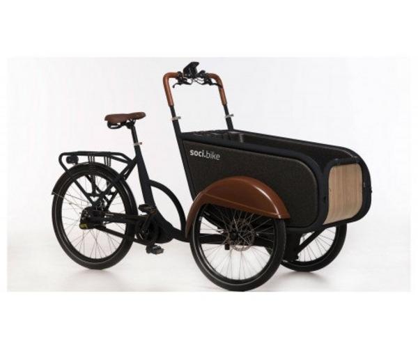 Soci.bike Family Cargo zwart elektrische bakfiets