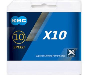 KMC ketting X10 silver/black 122s