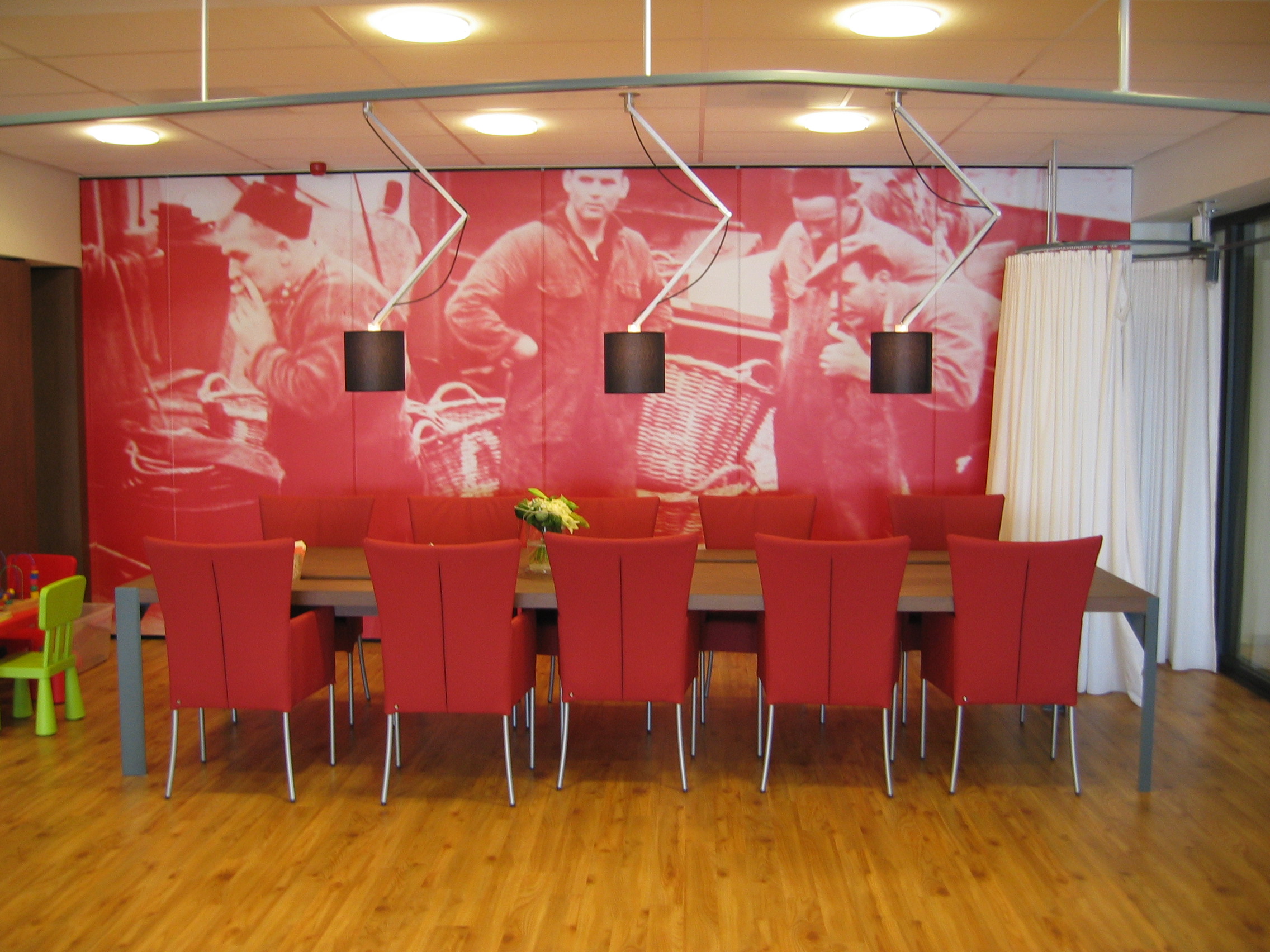 Muurdecoratie wandpanelen rood