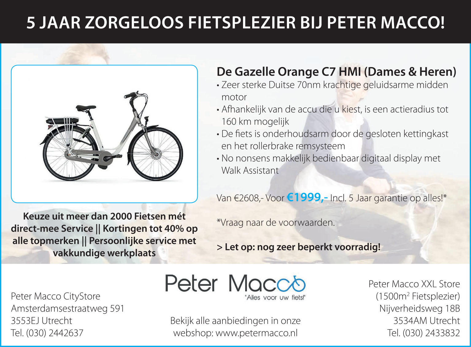 5 jaar zorgeloos elektrisch fietsplezier 