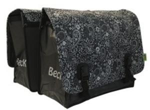 Beck Big blackish pattern bisonyl Dubbele Fietstas