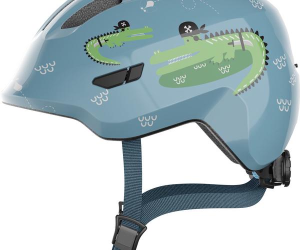 Abus Smiley 3.0 S blue croco shiny kinder helm