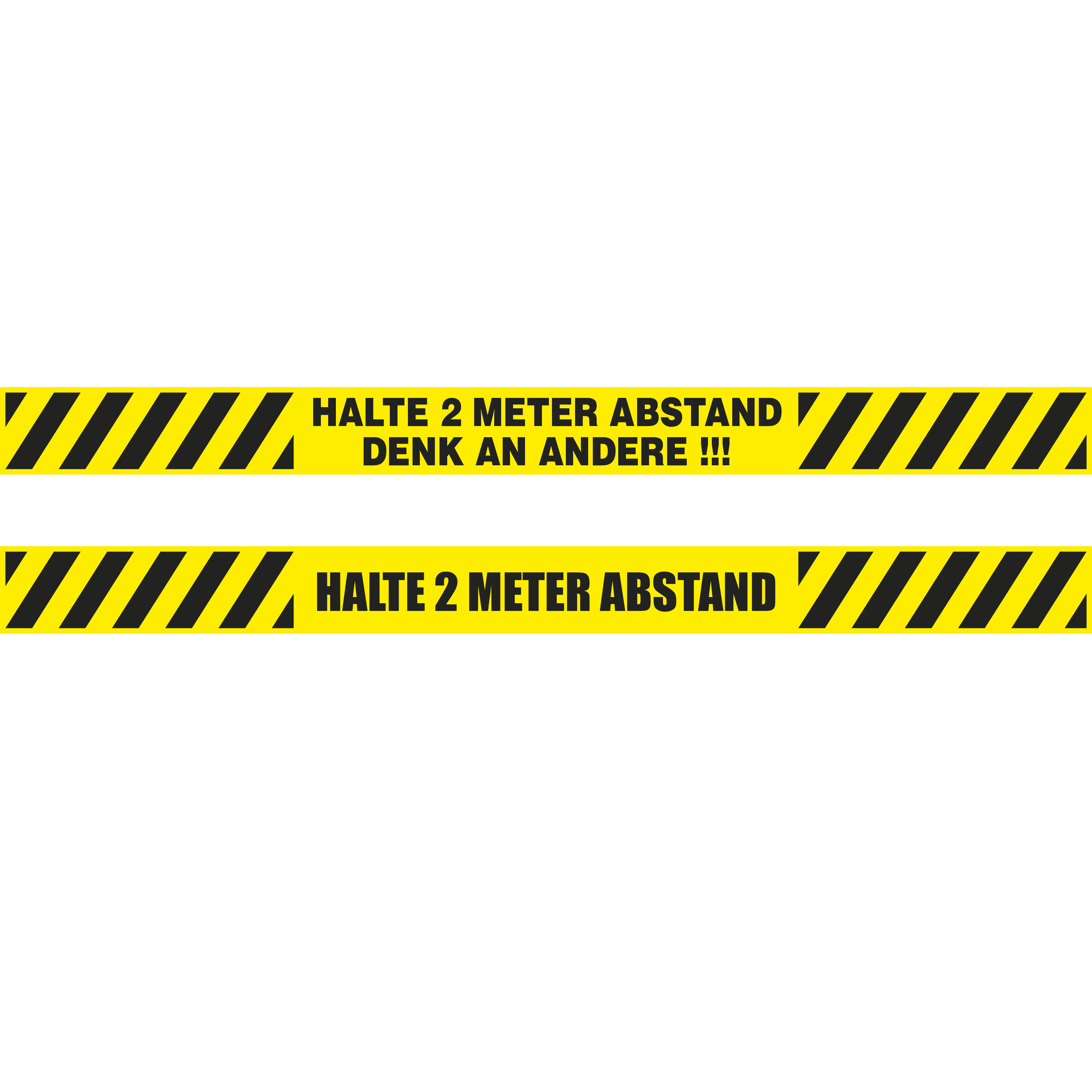 Bodenaufkleber 'Halte 2 Meter Abstand' (D)