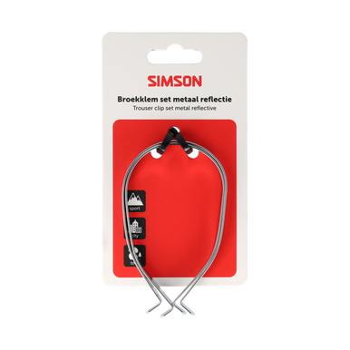 Simson Broekklemmen metaal met reflectie