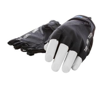 Mirage handschoen vingerloos Lycra gel zwart L