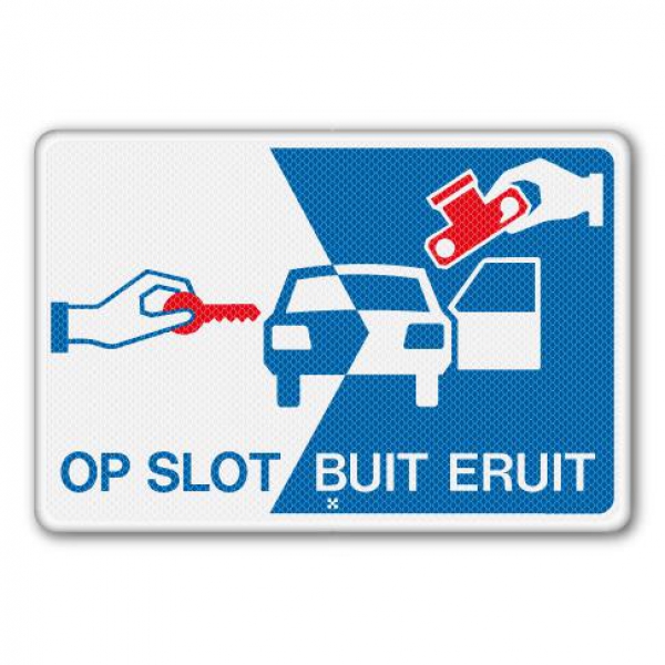 Verkeersbord RVV - L207 Auto op slot, buit eruit