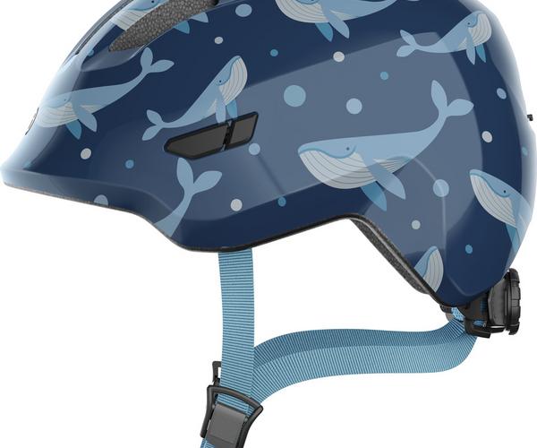 Abus Smiley 3.0 M blue whale shiny kinder helm