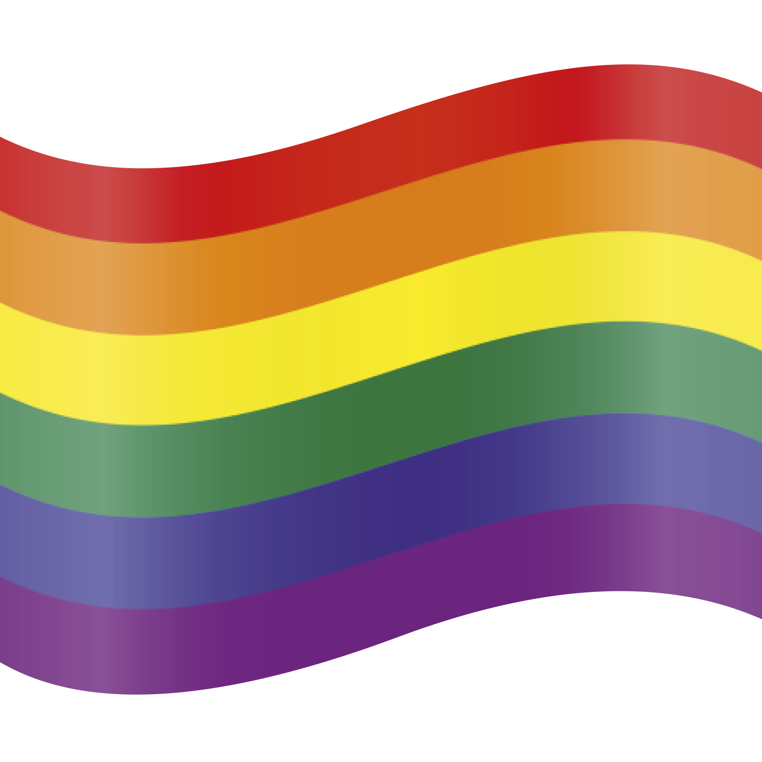 Regenboog vlag sticker golvend (per 5 stuks)