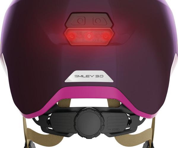 Abus Smiley 3.0 ACE LED M royal purple kinder helm 3