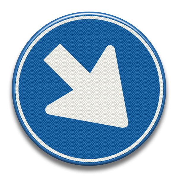 Verkeersbord RVV - D02 Gebod te passeren