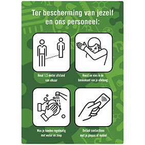 Winkelier-sticker Corona