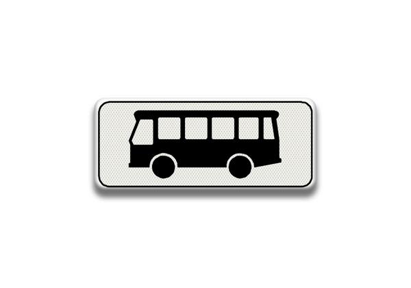 RVV Verkeersbord OB12 - Onderbord - Geldt alleen voor bussen wit rechthoek bord breed