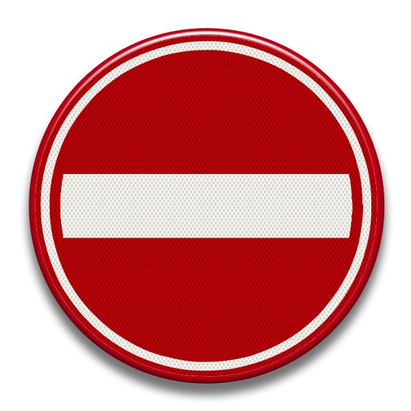 Verkeersbord RVV - C02 Eenrichtingweg, in deze richting gesloten