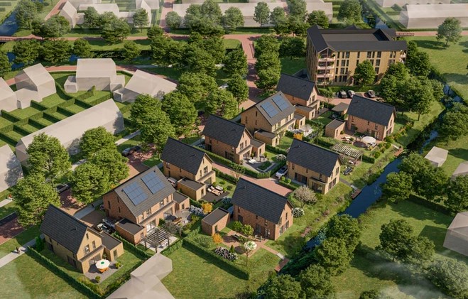 11 koopwoningen en 18 luxe huurappartementen Weideveen Veenendaal (Van Wijnen Groep)