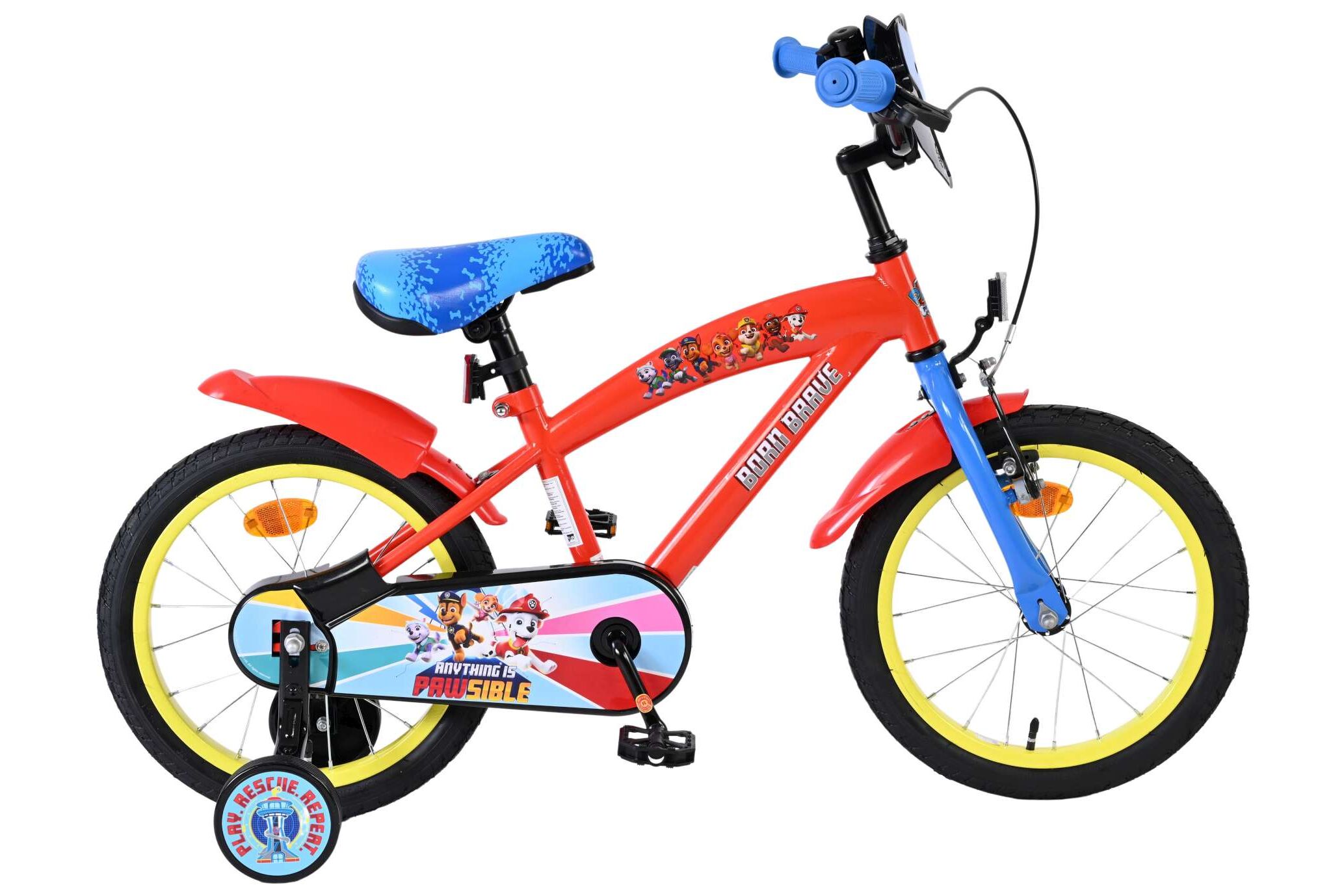 Volare Paw Patrol cruiser rood 16inch Jongensfiets